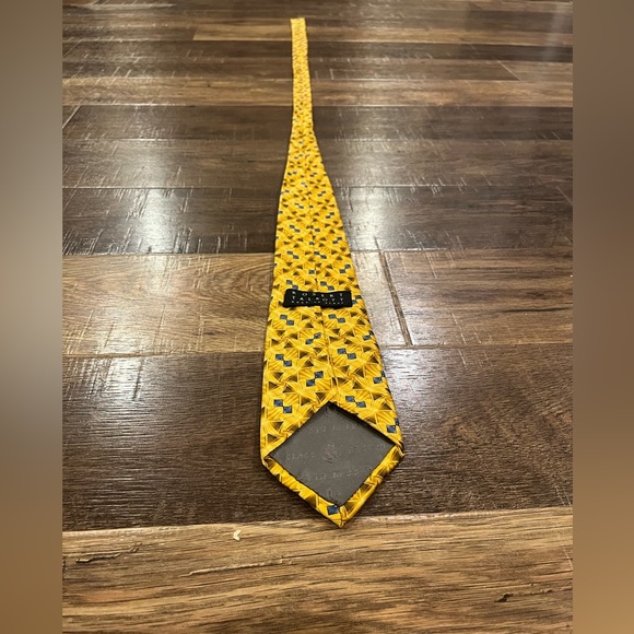 Robert Talbott Best Of Class Gold Silk Tie USA Made - Picture 8 of 10
